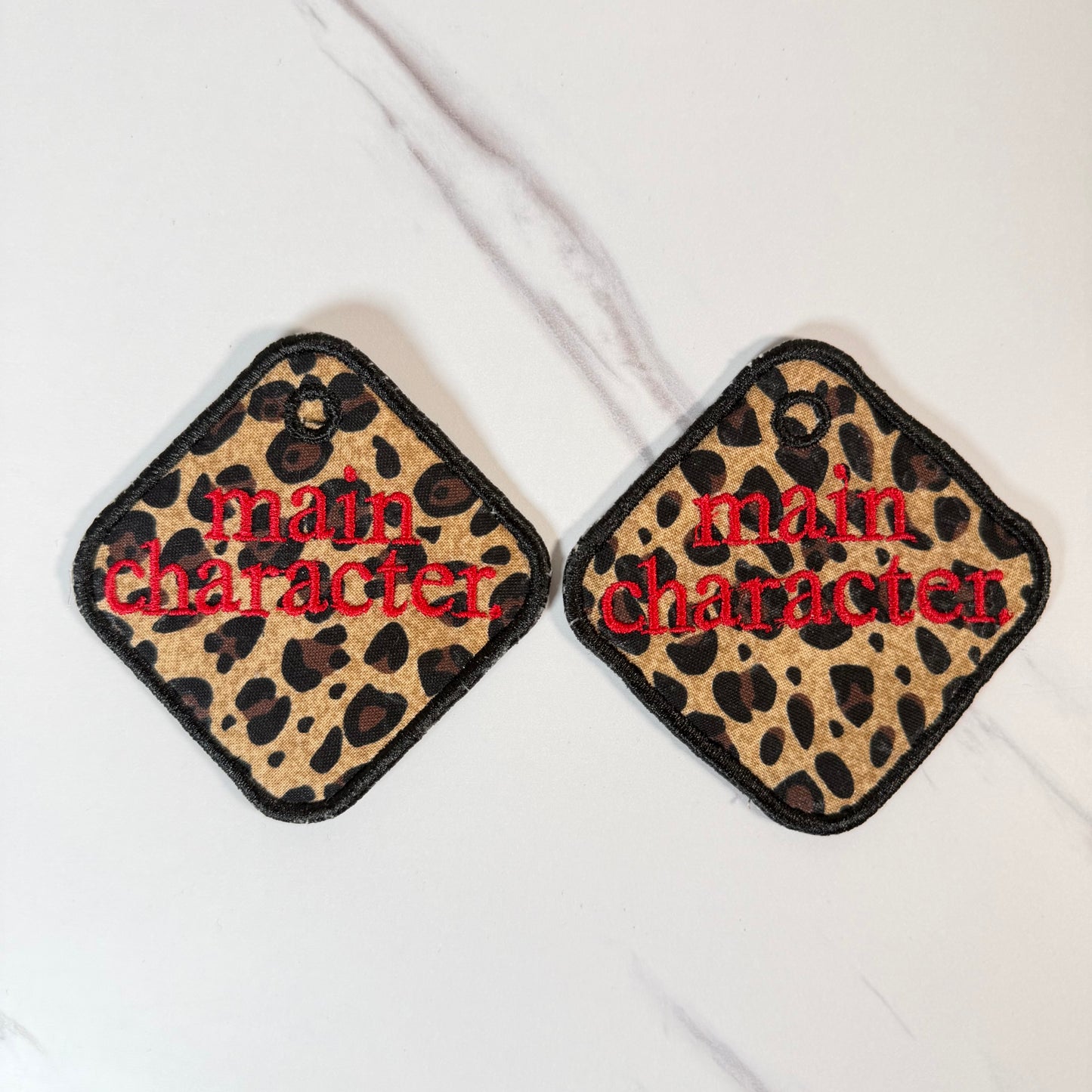 Embroidered Phrase Bag Tag – Tote, Purse & Backpack Accessory – Custom Phrase Option